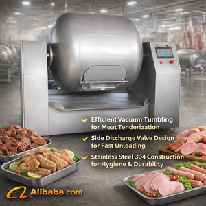 Machine automatique de traitement de viande de saucisse avec moteur, tambour sous vide haute rigidité, capacité 500 kg/h - Product Image 1