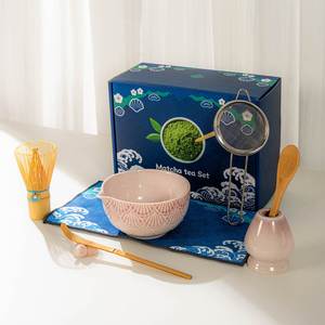 Japanese-Style Matcha Making <b>Tool</b> Set Matcha Bowl Whisk Tea Scoop Tea Whisk Stand & Matcha Brush with Blue Gift <b>Box</b> - Product Image 3