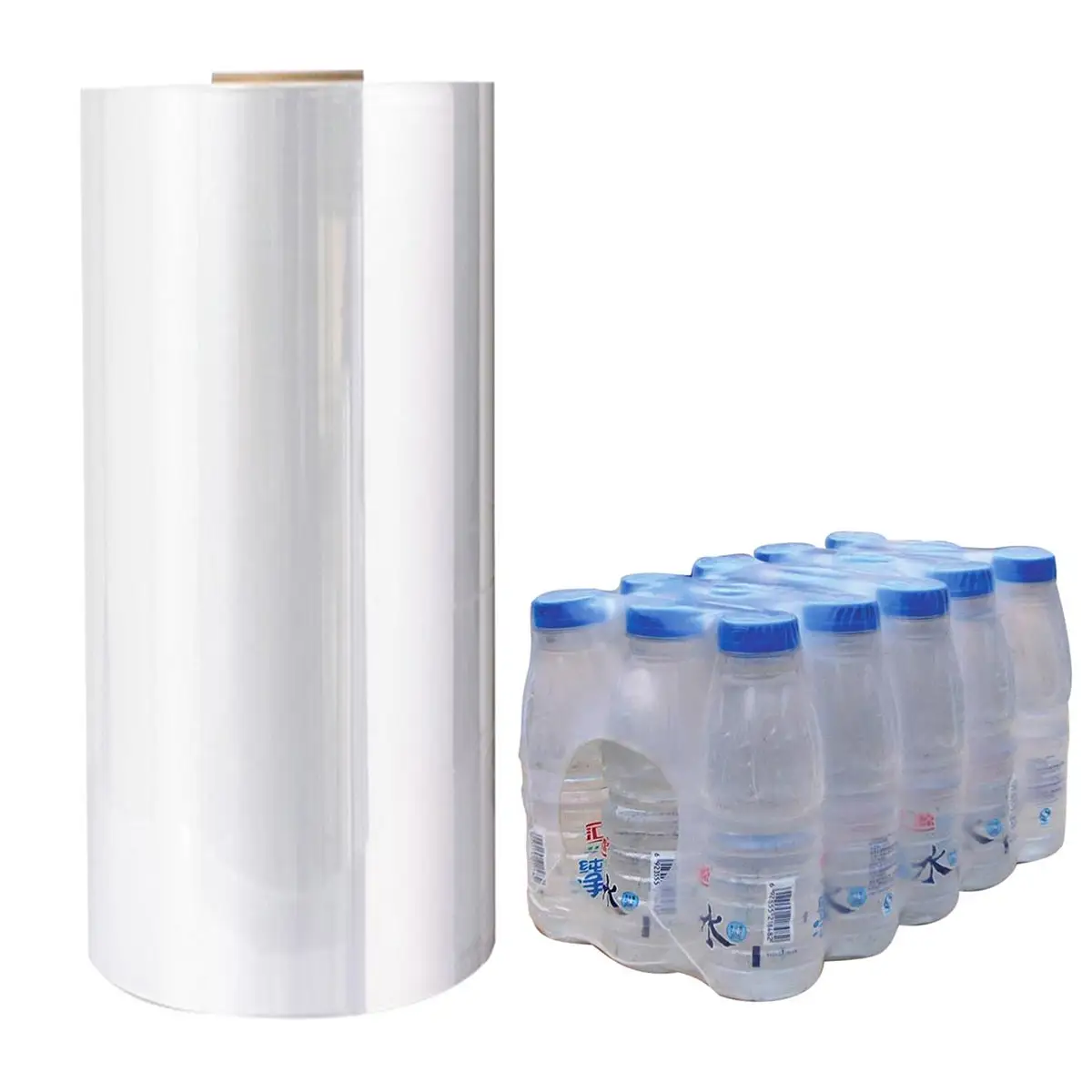Clear PE Shrinkable Multi Pack Film Wrapping Bottles Soft Roll Shrink Wrap Plastic Film Eco Friendly Packaging for Beverages