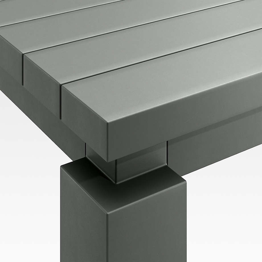 Custom garden set outdoor patio handcrafted metal aluminum rectangle dining table