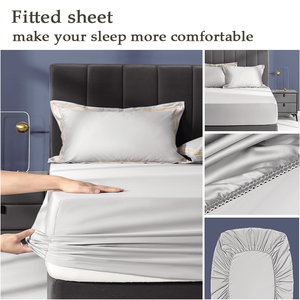 Hiện Đại Mô Hình Hình Học Chất Lượng Polyester Bộ Đồ Giường Thiết Lập Đẹp Rượu Vang Màu Được Trang Bị Tấm Dệt Kim Kỹ Thuật Phản Ứng In 100TC - Product Image 4