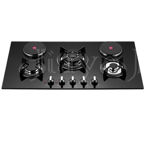 Oem nấu ăn thiết bị Countertop được xây dựng trong 3 <span class=keywords><strong>gas</strong></span> <span class=keywords><strong>Burner</strong></span> 2 điện <span class=keywords><strong>Burner</strong></span> điện và bếp <span class=keywords><strong>gas</strong></span> bếp - Product Image 1