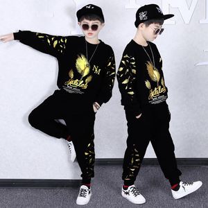 Ensemble de vêtements pour garçons d'automne : T-shirt et pantalon long, vêtements décontractés en coton pour enfants, ensemble de survêtement pour adolescents - Product Image 2