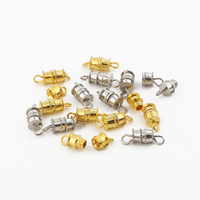 10 pièces Fermoirs À Vis pour Bracelets Connecteurs pour Bricolage Bijoux Accessoires Or Argent Couleur Cylindre Attaches Boucle Fermée