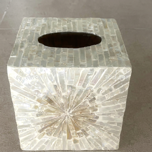 Premium Mother of Pearl Wood Eco Friendly Handmade Square Decorative <b>Tissue</b> Box Paper Napkin Holder Luxury <b>Wedding</b> Decor - Product Image 1