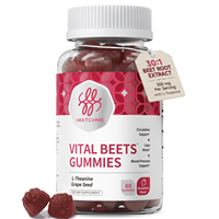 Gummies de Betterave OEM avec Extrait de Pépins de Raisin, Vitamine C et L-Théanine – Complément Énergétique pour la Circulation