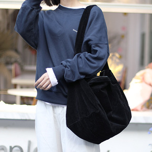 Bolsa de Compras de Hombro de Pana con Logotipo Personalizado Impreso, Nueva Oferta al por Mayor - Product Image 4