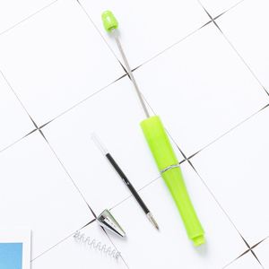 Selling Bulk Top Beaded Plastic Ballpoint Pen With Multi-Color Creative Lovely Small Fresh Neutral Custom Logo for Student - Product Image 5