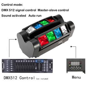 Smart Party Festival Disco <span class=keywords><strong>Show</strong></span> Boda RGBW Luz de escenario DMX512 Control de sonido Araña Cabeza móvil DJ Iluminación de escenario - Product Image 2