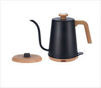 110V/220V rétro bouilloire électrique 1.0L col de cygne mince bouche théière infusion à la main cafetière chauffage rapide bouilloire avec thermomètre
