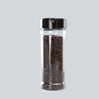 Prêt à expédier 154 pack ensemble de récipients à épices en plastique 8oz 240ml bocaux transparents avec bouchons shaker pour emballage de sel de poivre