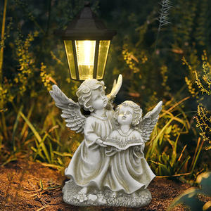 Estatua de Ángel Transfronteriza, Figura Decorativa de Resina Solar, Adornos para el Hogar, Patio, Césped, Camino, Decoración con Luz Nocturna - Product Image 2