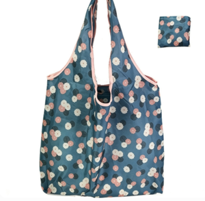 Bolsa de Compras de Tela Floral de Poliéster Ecológica Plegable para Regalos Publicitarios al por Mayor - Product Image 5