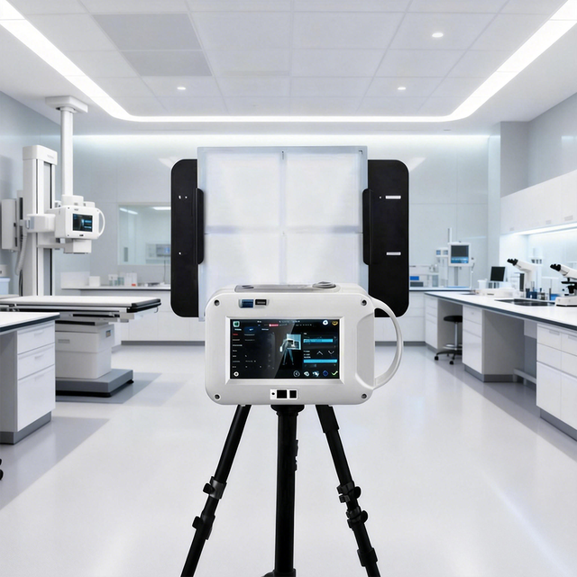 Portable Mobile Vet Digital X Ray Detector System Machine Handheld Wire Interactive Flat Panel Full Set Dr Imaging System Price