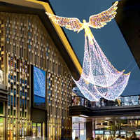 Lampadaires en forme d'ailes d'ange en fer forgé IP65, tension universelle 111-240V, pour aménagement paysager extérieur, usage piétonnier, centres commerciaux