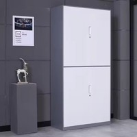 Armoire de Rangement de Bureau à 2 Portes en Promotion avec Étagères Réglables, Meuble de Rangement en Acier Personnalisé, Classeur Métallique