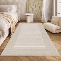 Schlafzimmer-Bettvorleger, Wohnzimmer-Sofa-Teetisch-Teppich, Kunstkaschmir, gewebtes geometrisches Muster, rutschfeste Matte, Balkon-Schwimmteppich