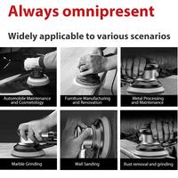Ponceuse pneumatique orbitale PLM 6 pouces de qualité supérieure 150 mm avec poignée ergonomique pour ponçage de parquet et polissage de voiture