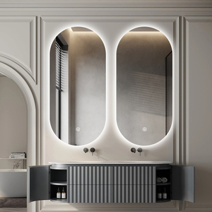 Espejos Inteligentes Miroir <span class=keywords><strong>de</strong></span> <span class=keywords><strong>salle</strong></span> <span class=keywords><strong>de</strong></span> <span class=keywords><strong>bain</strong></span> ovale à <span class=keywords><strong>led</strong></span> design étanche pour le salon avec désembueur - Product Image 3