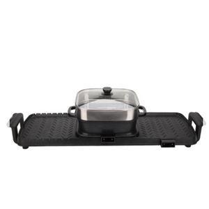 Multi-Function 2in1 Bbq <strong>Grill</strong> <strong>Pan</strong> Korean Non-Sticking Electric BBQ Griller and Hot Pot - Product Image 2