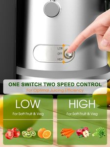 1200 Wát Máy ép trái cây máy với 3.2 "thức ăn máng cho toàn bộ trái cây kép tốc độ ly tâm vắt nước trái cây Heavy Duty đầy đủ động cơ đồng - Product Image 4