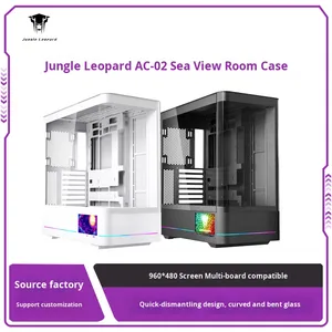 Écran AC-02 <span class=keywords><strong>Jungle</strong></span> Leopard 5.5 pouces HD verre incurvé Gaming Sea View Room Fish Tank Case Fan Metal Side Transparent Stock - Product Image 3