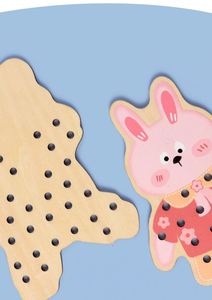 Juegos para Niños que Desarrollan la Imaginación, Materiales Educativos, Tarjetas de Animales para Enlazar, Tarjetas de Costura de Cartón - Product Image 6