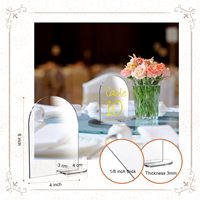 Cartes de sièges de Table Rectangle en acrylique transparent pour la fête d'anniversaire de mariage et le Banquet Décoration de signe de place et de nourriture noire