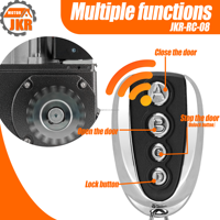 JKR-Sistema de Motor de Puerta Corredera Eléctrica, Control Inteligente, Universal, Estable, 4 Canales, 32 Bits, Código de Aprendizaje Remoto, 433MHz,