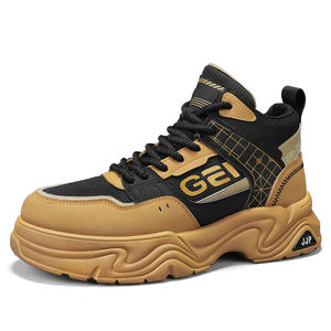 Automne mode tendance blanc sport toile supérieure hommes baskets nouveau garçon bébé marche plat pieds nus conception sans lacet fermeture maille - Product Image 5