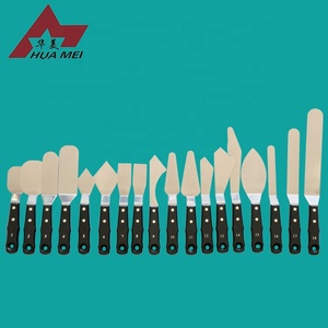 مقبض خشبي كبير من الفولاذ المقاوم للصدأ لوحة سكين/اللوحة سكين/ملعقة - Product Image 4