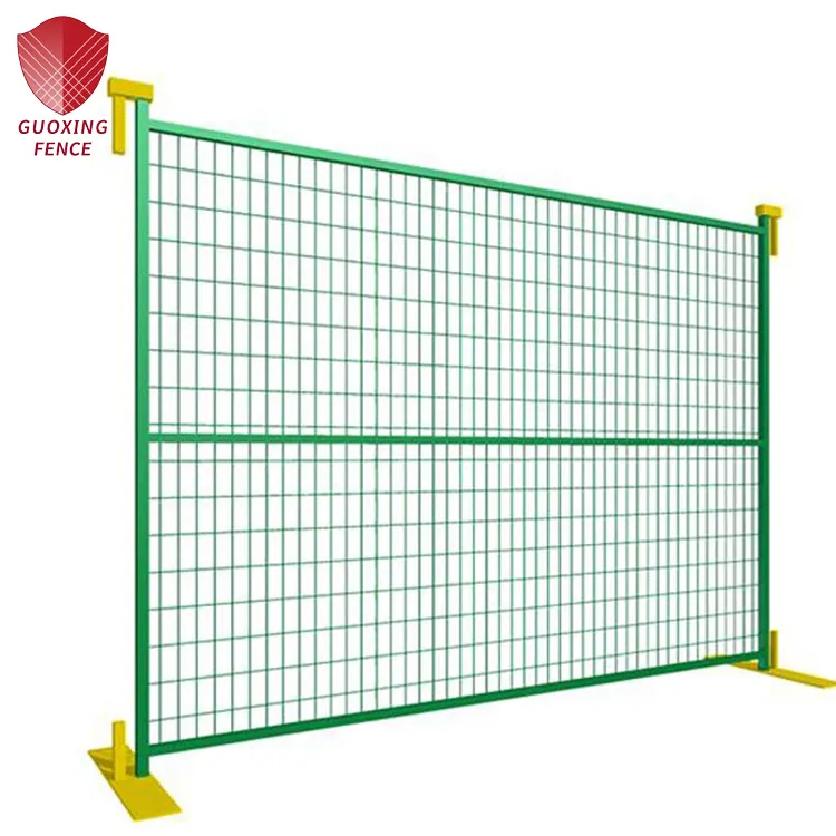 galvanized outdoor portable 6 feet * 10 feet canada style base construction site temporary fence panel