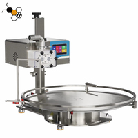 Machine de remplissage à disque rotatif réglable 0-3 tr/min pour liquides visqueux 1000-180000 CP, machine de remplissage de miel en bouteille 5-2000 g, 10 L/min