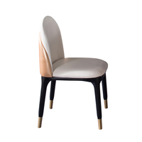 Chaises de salle à manger PURUO, style moderne et décontracté, en velours noir et beige, design italien de luxe, style européen, pour restaurant.
