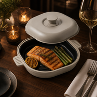 Four à micro-ondes pour cuisson et pâtisserie sans adhérence, avec plateau facile à nettoyer, récipient alimentaire pour des repas rapides et sains, approvisionnement direct usine