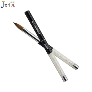 Suojiexia — brosse à <span class=keywords><strong>ongles</strong></span> acrylique avec poignée en métal, cristaux 12 # 100%, poils de Kolinsky, <span class=keywords><strong>pour</strong></span> le Nail Art, constructeur des extensions de <span class=keywords><strong>Gel</strong></span> <span class=keywords><strong>UV</strong></span> - Product Image 1