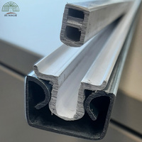 Profil de verrouillage en alliage d'aluminium galvanisé pour film de serre agricole avec clip PVC à fente pour carte