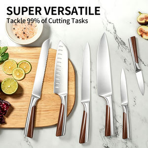 14Pcs Stainless Steel Kitchen <b>Knife</b> <b>Set</b> Wooden Block <b>Sharp</b> Chef <b>Knives</b> <b>Set</b> Pakkawood Handle for Home Kitchen - Product Image 2