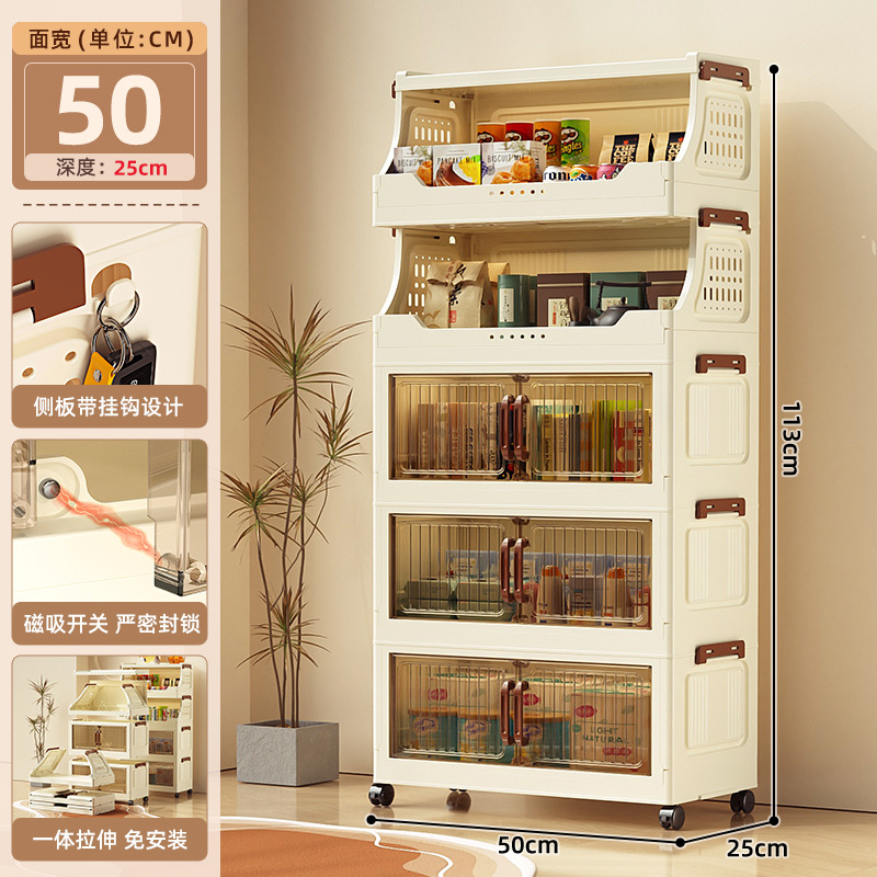Five layers [3-layer cabinet, 2-layer shelf]