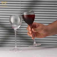 Verre à vin à long pied 180 ml, gobelet de dégustation, verres à vin rouge transparents, verrerie en gros, logo personnalisé pour mariage et bar