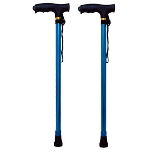 Aluminum alloy walking stick with <b>light</b>, portable, retractable outdoor hiking stick, multi-functional cane for the elderly - Product Image 1