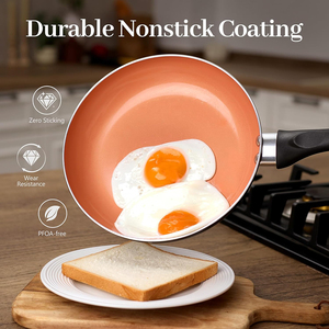 Juego de 7 Ollas con Tapas de Vidrio y Asas de Baquelita, Aptas para Lavavajillas y Horno, para Estufas de Gas e Inducción, Juego de Utensilios de Cocina de Cerámica - Product Image 3