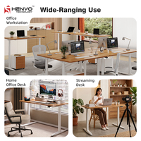 Bureau debout électrique intelligent en acier, contemporain, double, extensible, avec rappel de position assise, préréglages de hauteur, ergonomique, pour usage commercial et bureau à domicile