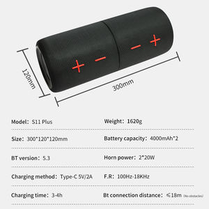 Портативная беспроводная колонка <span class=keywords><strong>2</strong></span>-в-1, 40 Вт, водонепроницаемая (IPX6), с двумя динамиками, RGB-подсветкой и функцией TWS-сопряжения для улицы и дома - Product Image 6