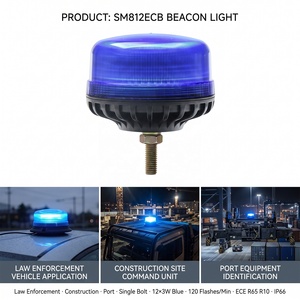 Luz LED Azul de Advertencia <span class=keywords><strong>para</strong></span> Automóvil, Luz Intermitente de Seguridad de Emergencia, Luz Giratoria de Ambulancia, Luz Estroboscópica de Advertencia <span class=keywords><strong>para</strong></span> Vehículos - Product Image 2