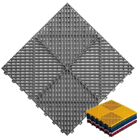 1.8cm rigide modulaire verrouillage industriel en plastique Garage carreaux de sol tapis de terrasse pour intérieur voiture détaillant atelier
