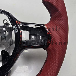 Quality Wholesale Perforated Leather Carbon Fiber Red Stitching <b>Wheel</b> for Honda Accord 8 Gen Crosstour Car Steering <b>Wheel</b> - Product Image 2