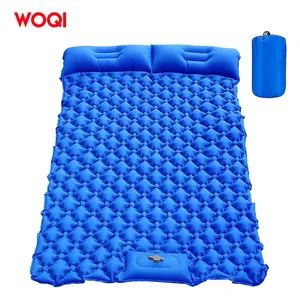 WOQI ที่นอนเป่าลม,แผ่นปูนอนสำหรับแค้มปิ้งแผ่นรองนอนแผ่นคู่สำหรับตั้งแคมป์ที่นอนคู่