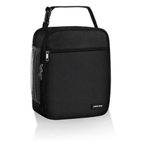 Lovoeo Boîte à lunch et sac isothermes en polyester pour hommes et femmes - Léger pour le travail, les pique-niques et les voyages (Noir)
