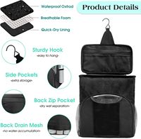 Sac de Douche Portable en Maille Ouverte Tendance, Grande Capacité, Séchage Rapide, à Suspendre pour Dortoir Universitaire, Salle de Bain, Camping